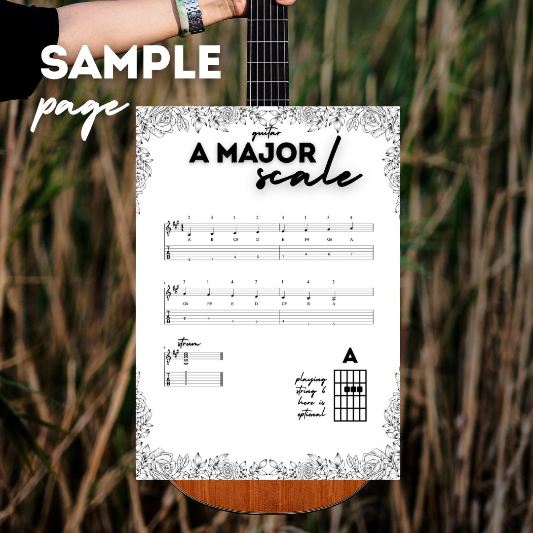 All Major Scales BUNDLE (Guitars and Ukuleles) PDF Instant Download