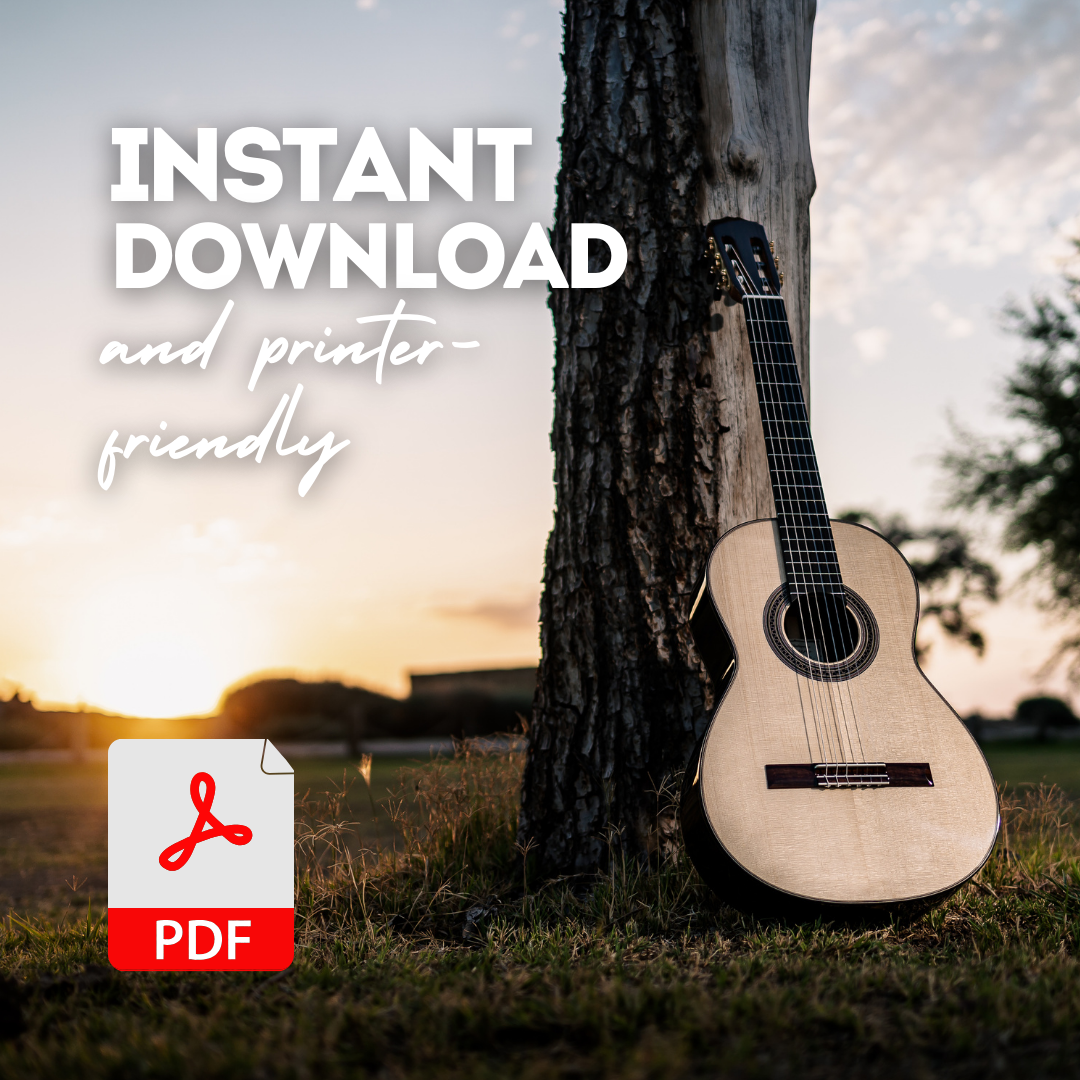 Learn to Play Guitar in 1 Hour: Beginner's Guide to Playing Guitar - Instant Digital Download