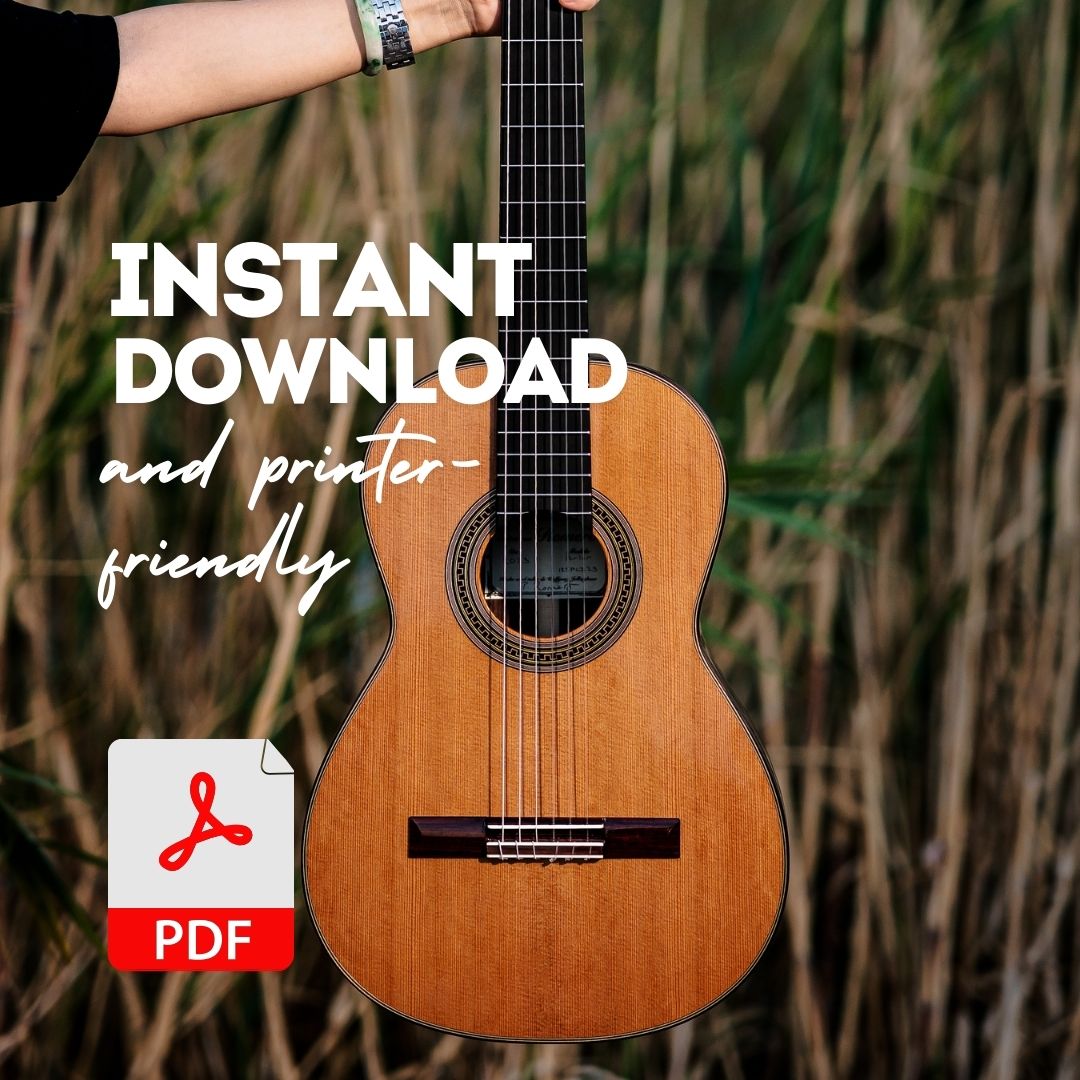 All Major Scales BUNDLE (Guitars and Ukuleles) PDF Instant Download