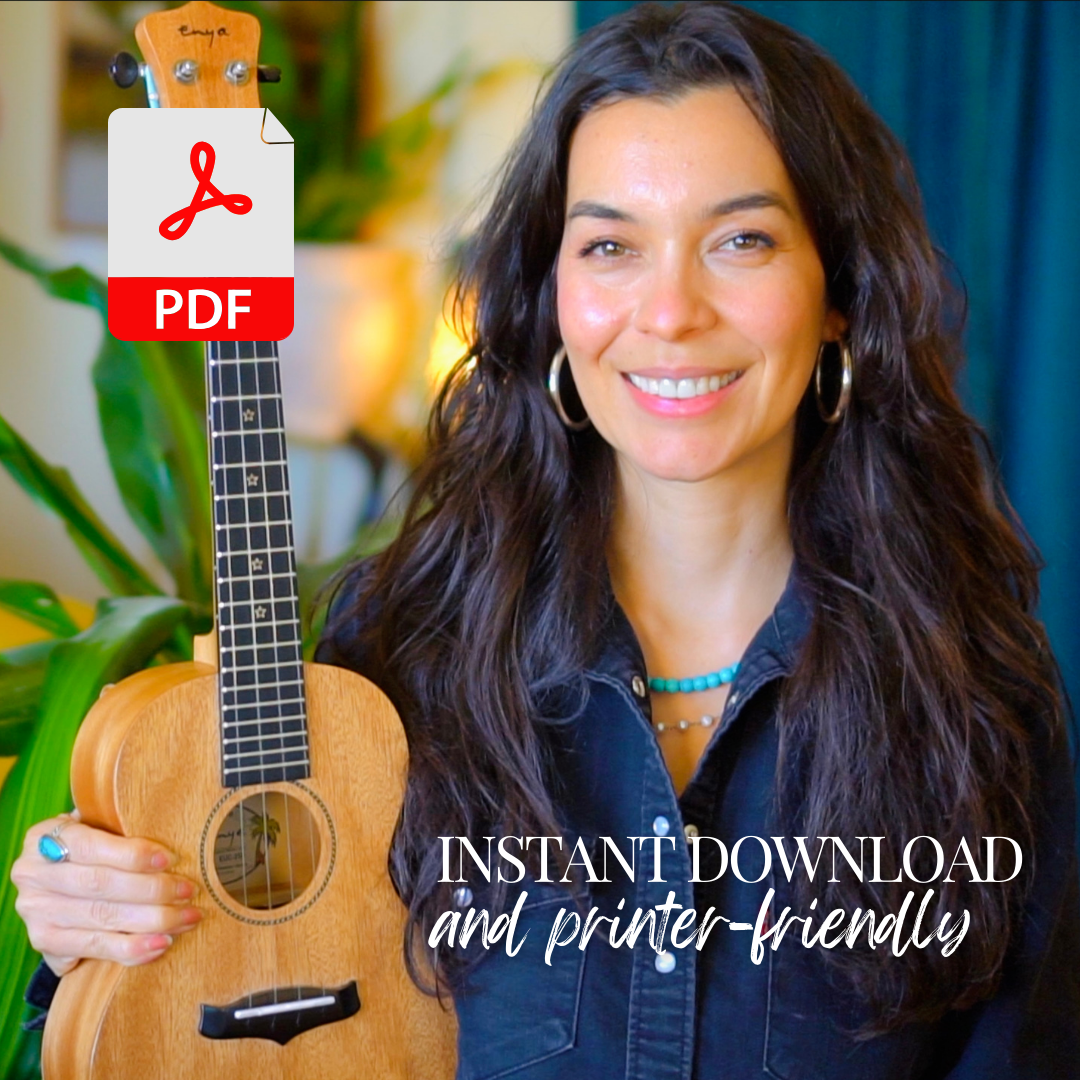 20 Easy Songs for Kids to Sing, Strum & Play: UKULELE Chord Songbook PDF 🎶✨