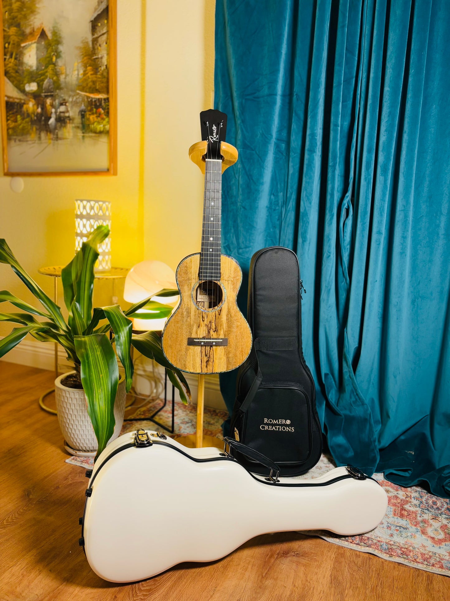 One-of-a-Kind Solid Mango Wood Signature Romero Tenor Ukulele Bundle