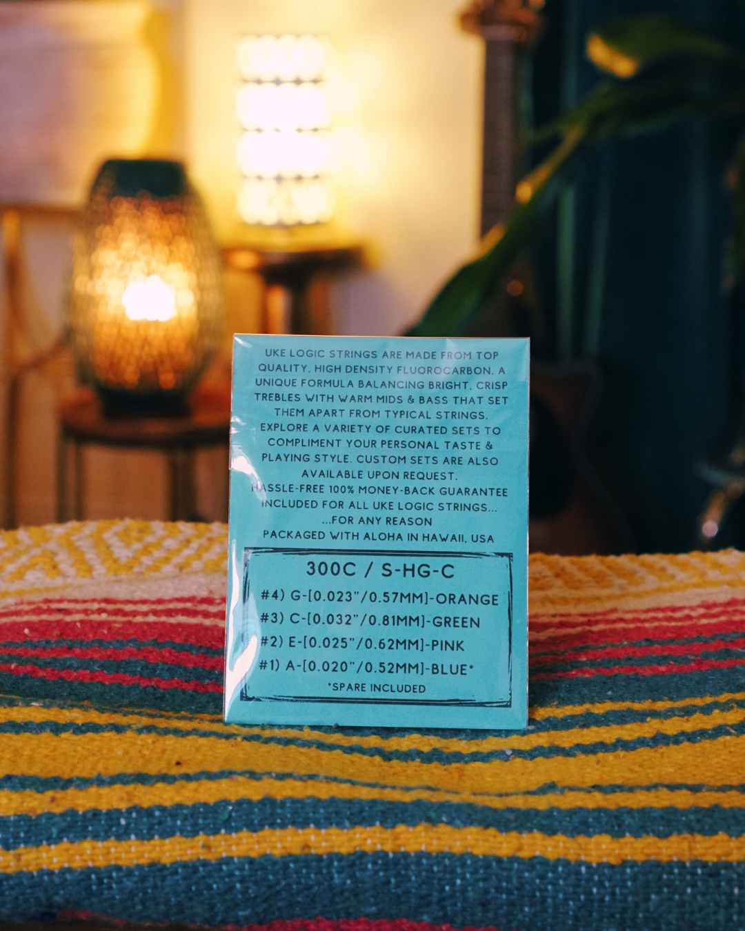 Uke Logic Custom Ukulele Strings – Soft Tension | High G | Clear Carbon | Soprano, Concert, Tenor