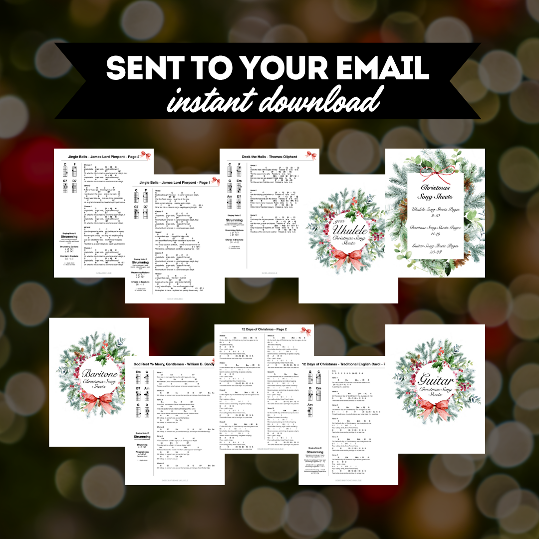 5 Easy Christmas Songs PDF Guitar + Ukulele Instant Download