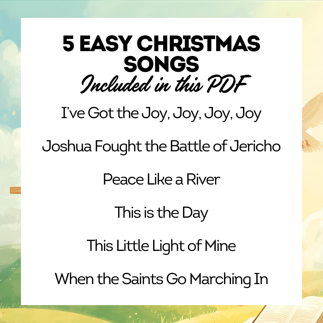 12 Children's Gospel Songs Ukulele Songbook PDF Instant Download