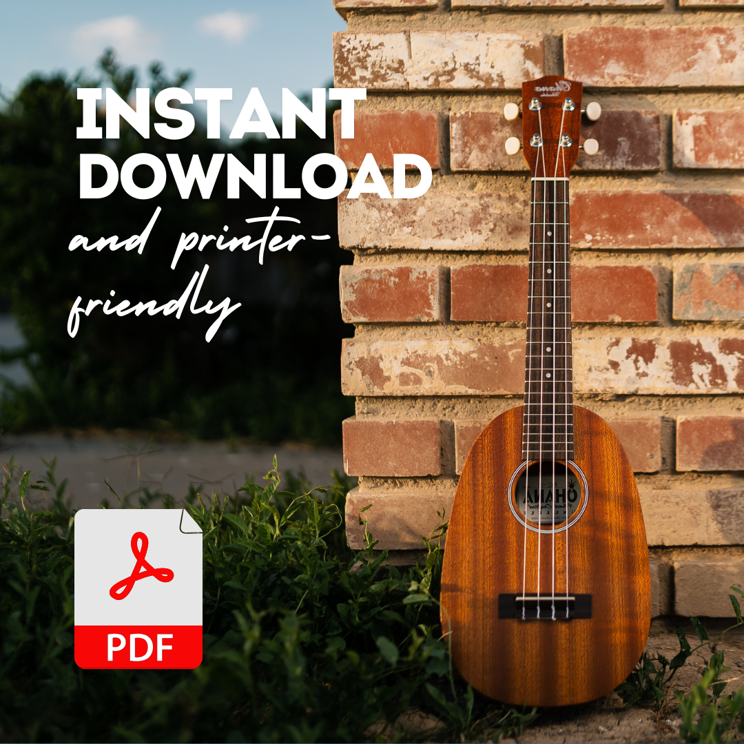 Guitars & Ukes Coloring Book | Over 48 Pages! Coloring Instant Digital Download, Print Ready