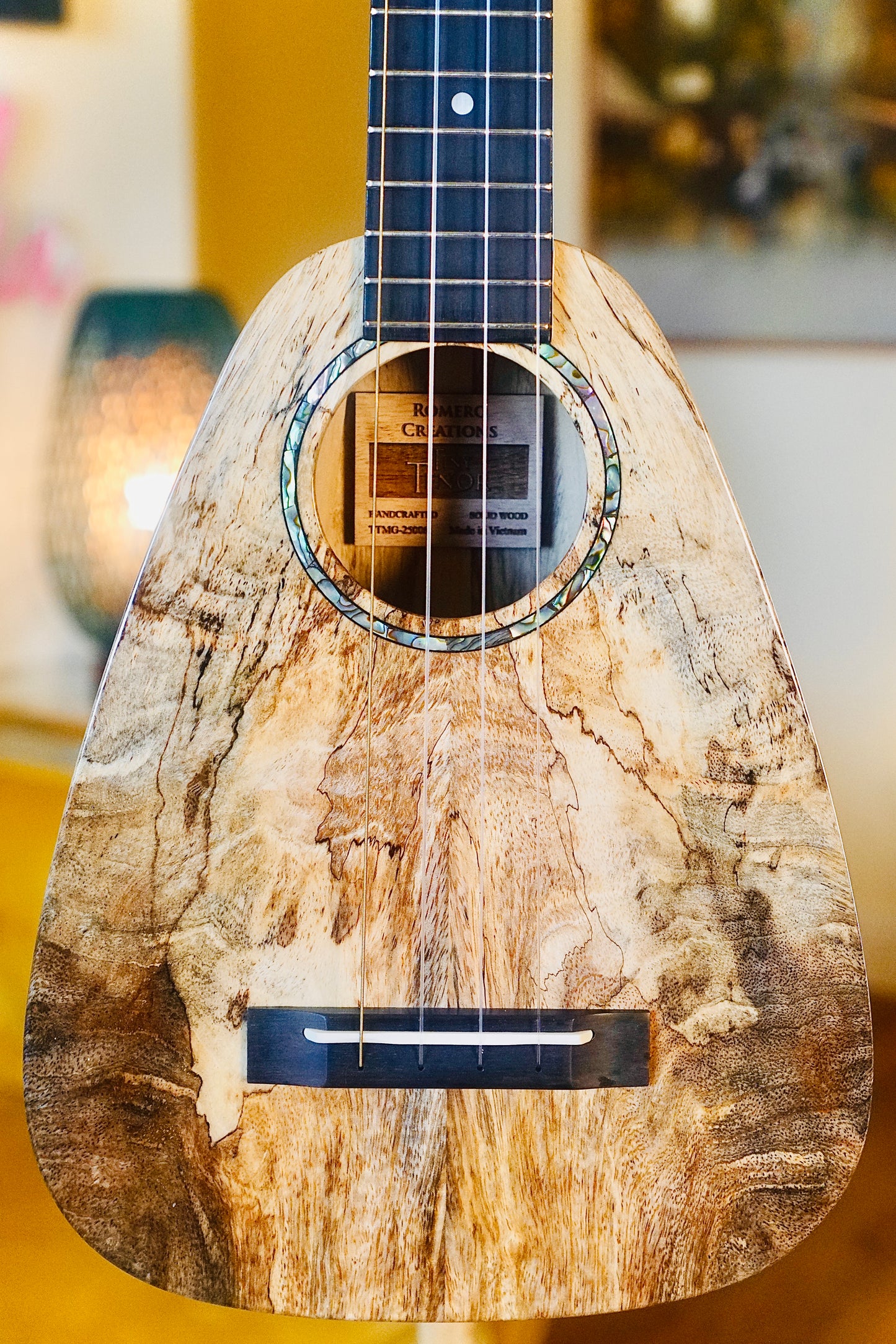 Romero Creations: Daniel Ho Tiny Tenor | Low G Solid Mango Wood Ukulele Bundle + Complimentary Shipping