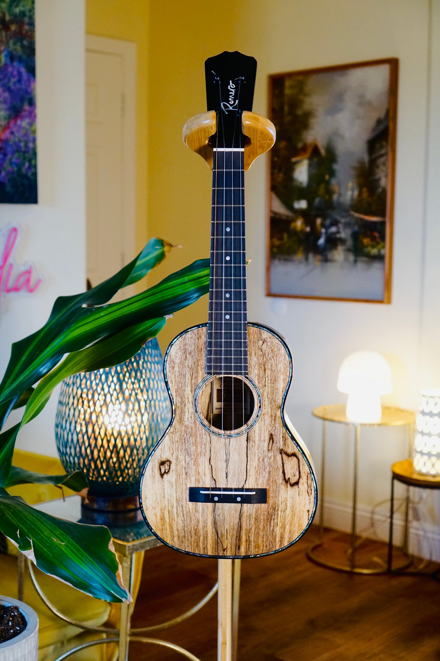 One-of-a-Kind Solid Mango Wood Signature Romero Tenor Ukulele Bundle