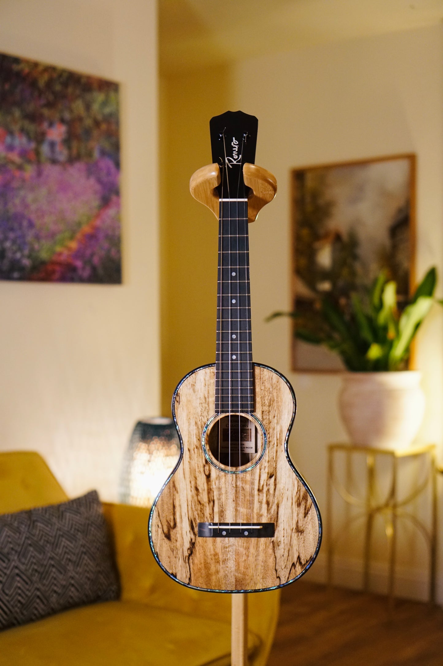 One-of-a-Kind Solid Mango Wood Signature Romero Tenor Ukulele Bundle