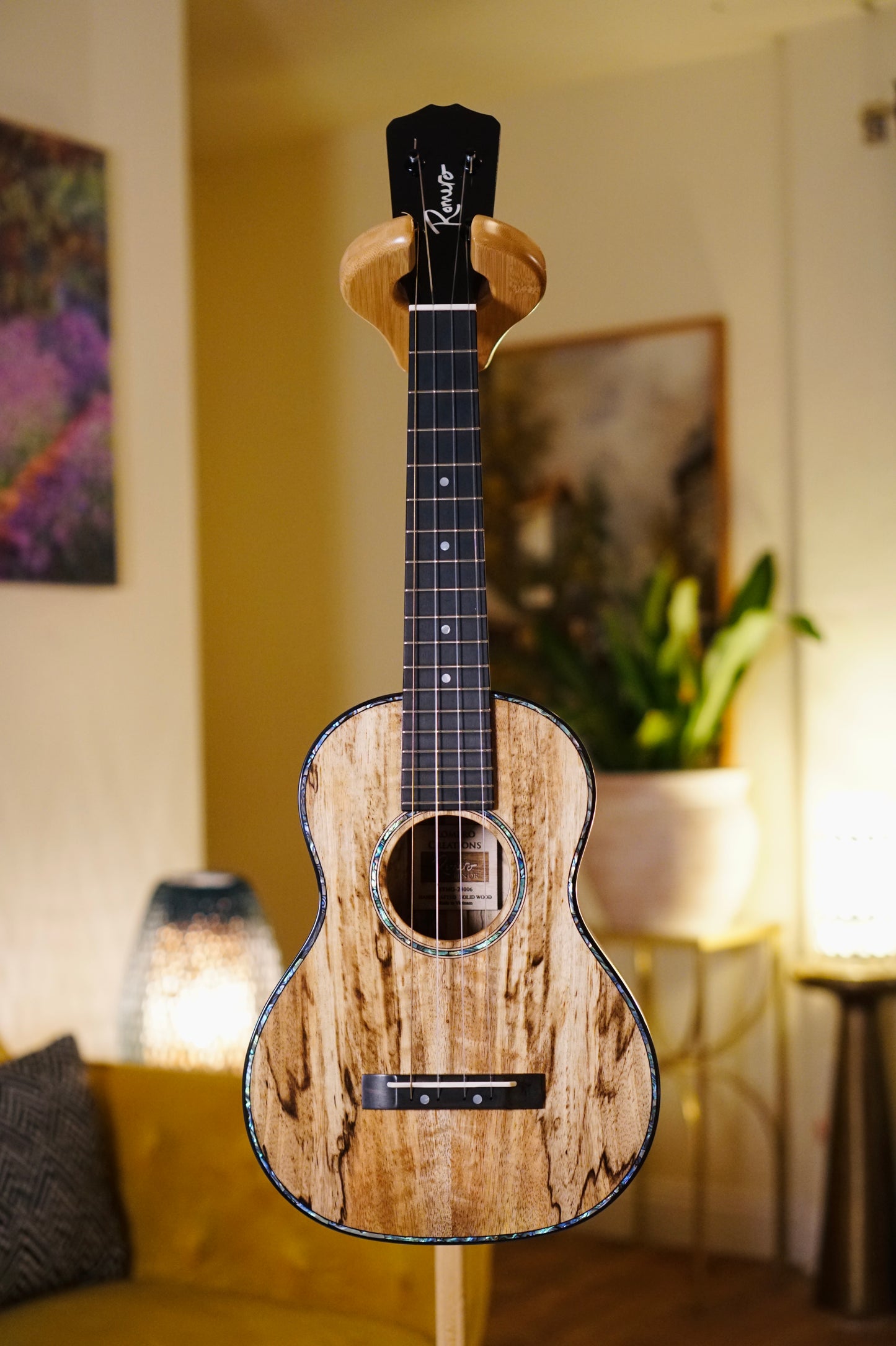 One-of-a-Kind Solid Mango Wood Signature Romero Tenor Ukulele Bundle