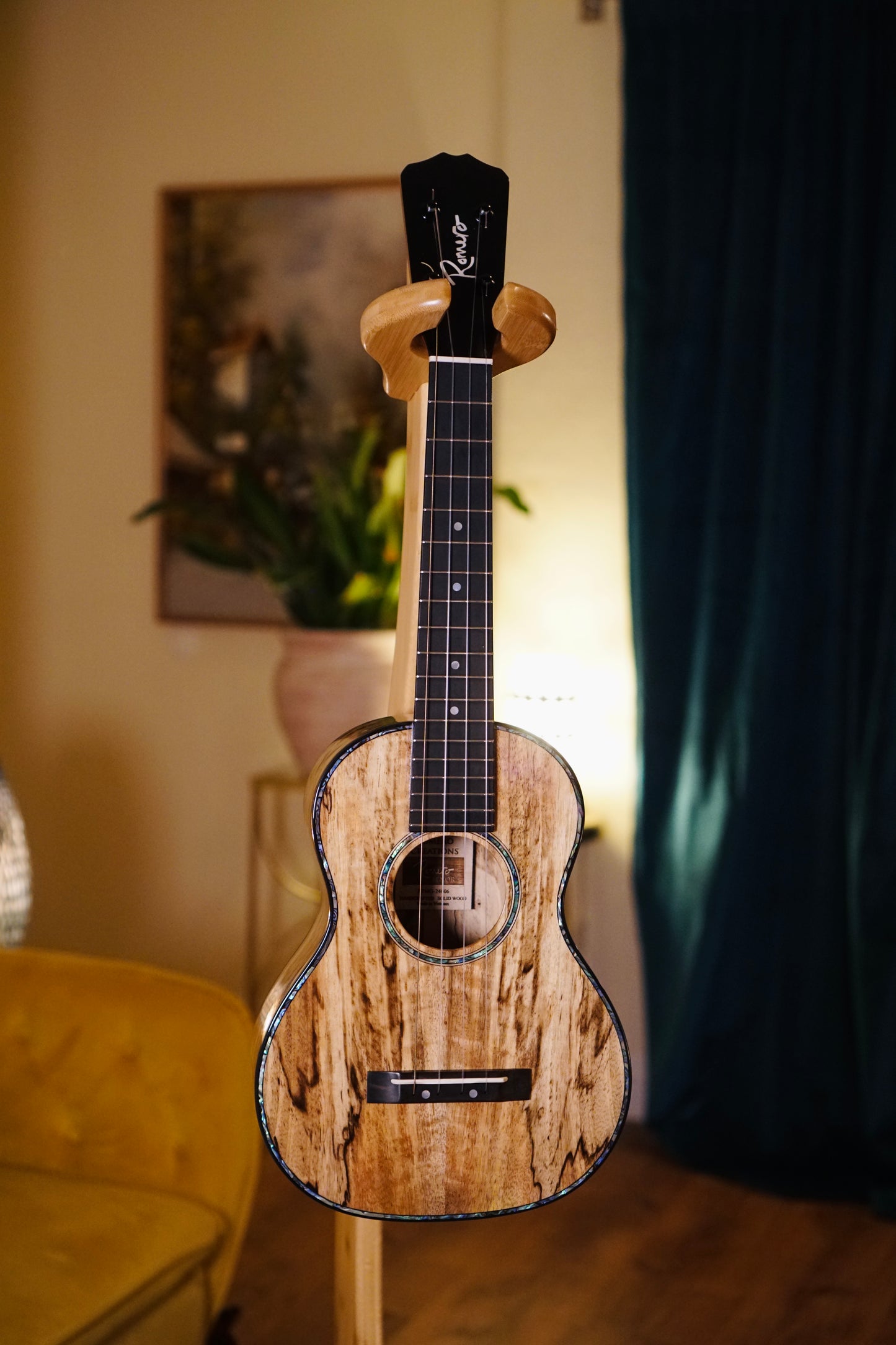 One-of-a-Kind Solid Mango Wood Signature Romero Tenor Ukulele Bundle