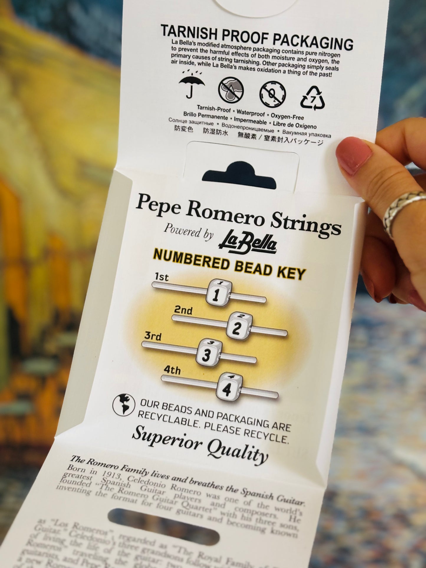 Pepe Romero Ukulele Strings – Tenor Set (Fluorocarbon, Low G)
