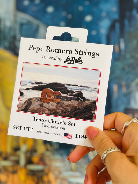 Pepe Romero Ukulele Strings – Tenor Set (Fluorocarbon, Low G)