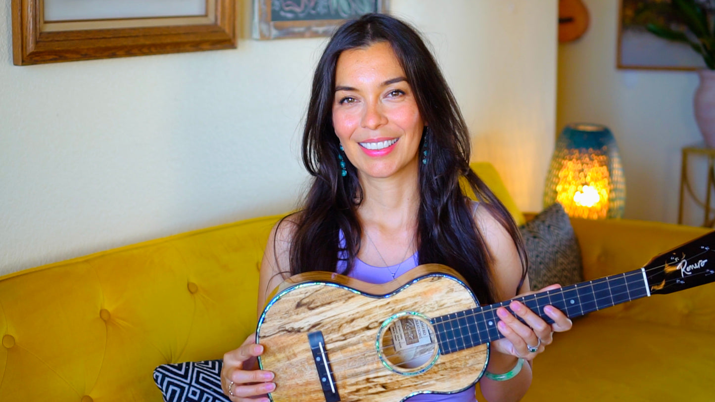 One-of-a-Kind Solid Mango Wood Signature Romero Tenor Ukulele Bundle