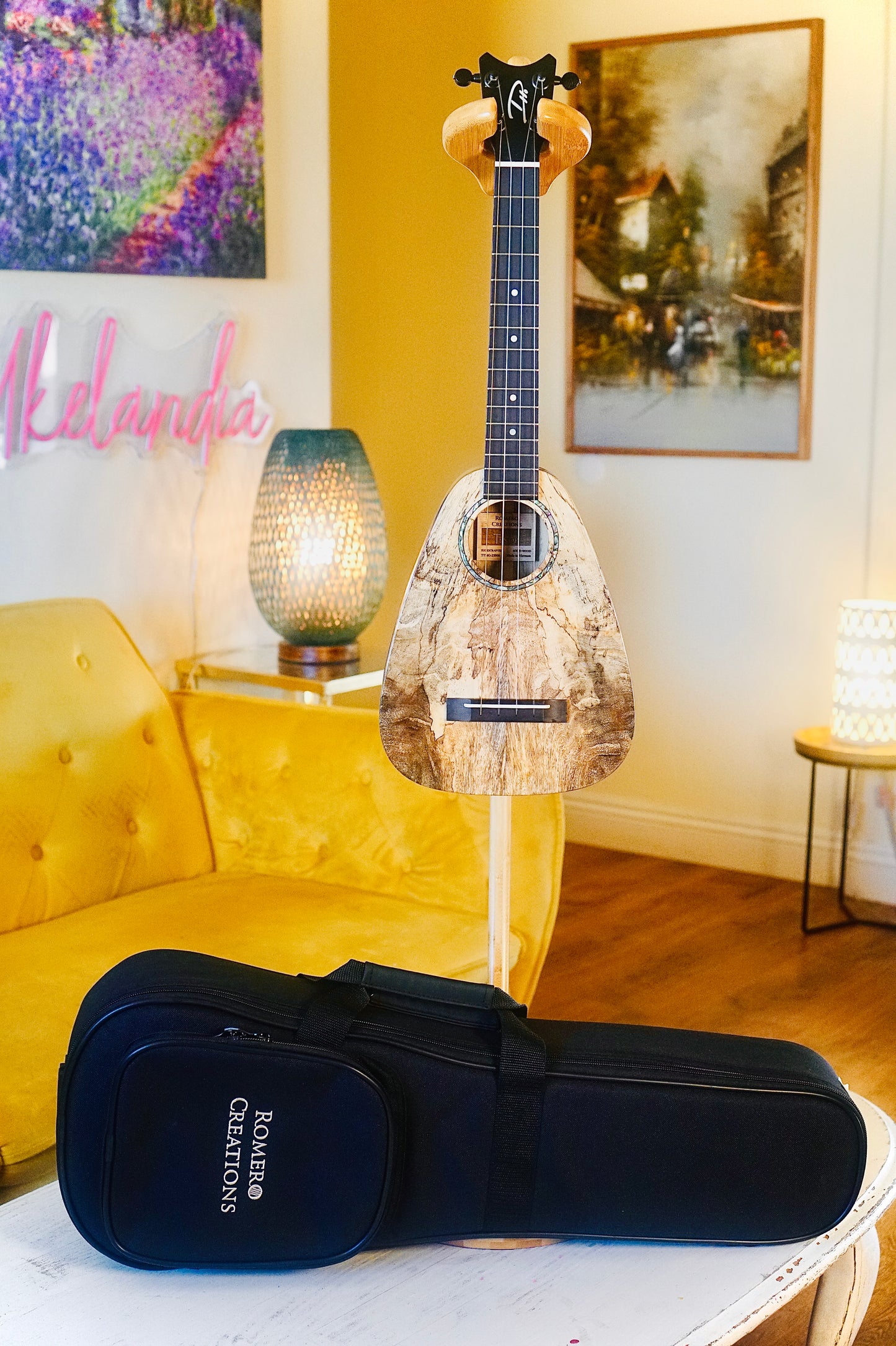 Romero Creations: Daniel Ho Tiny Tenor | Low G Solid Mango Wood Ukulele Bundle + Complimentary Shipping