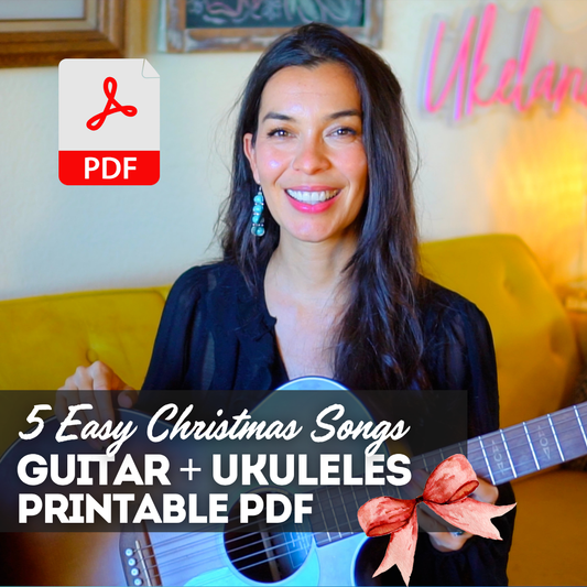 5 Easy Christmas Songs PDF Guitar + Ukulele Instant Download