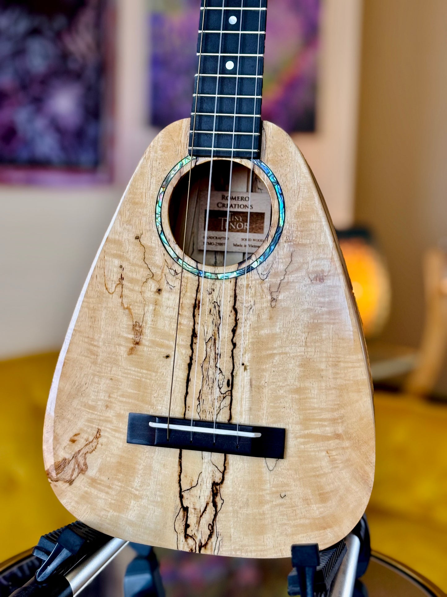 Romero Creations Daniel Ho Tiny Tenor – Solid Mango Low G Ukulele Bundle (Gig Bag + Humidifier + Free Shipping)