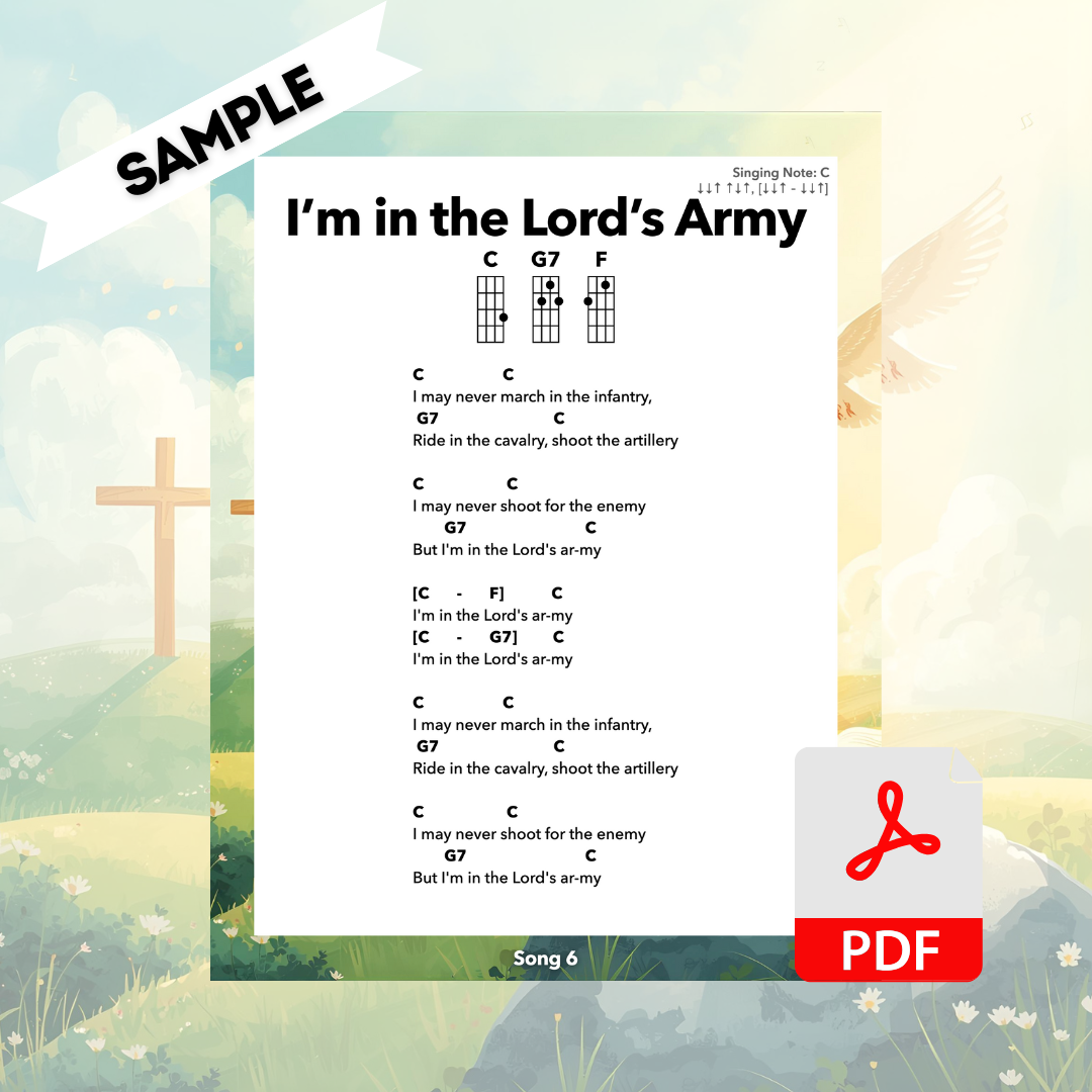 12 Children's Gospel Songs Ukulele Songbook PDF Instant Download