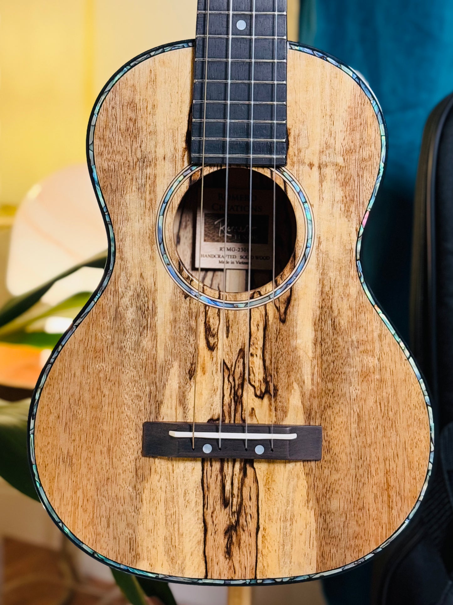 One-of-a-Kind Solid Mango Wood Signature Romero Tenor Ukulele Bundle