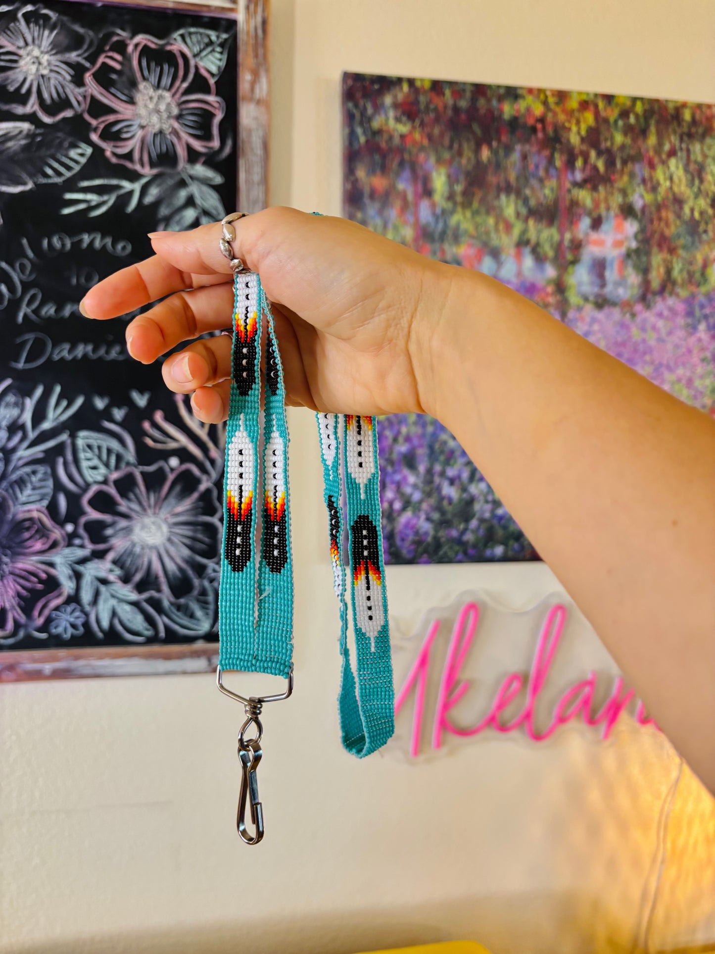 🌈 Native-Inspired Guatemalan Seed Bead Lanyard