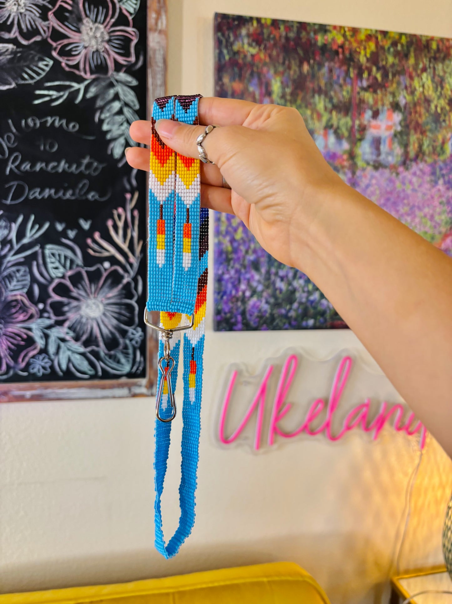 🌈 Native-Inspired Guatemalan Seed Bead Lanyard