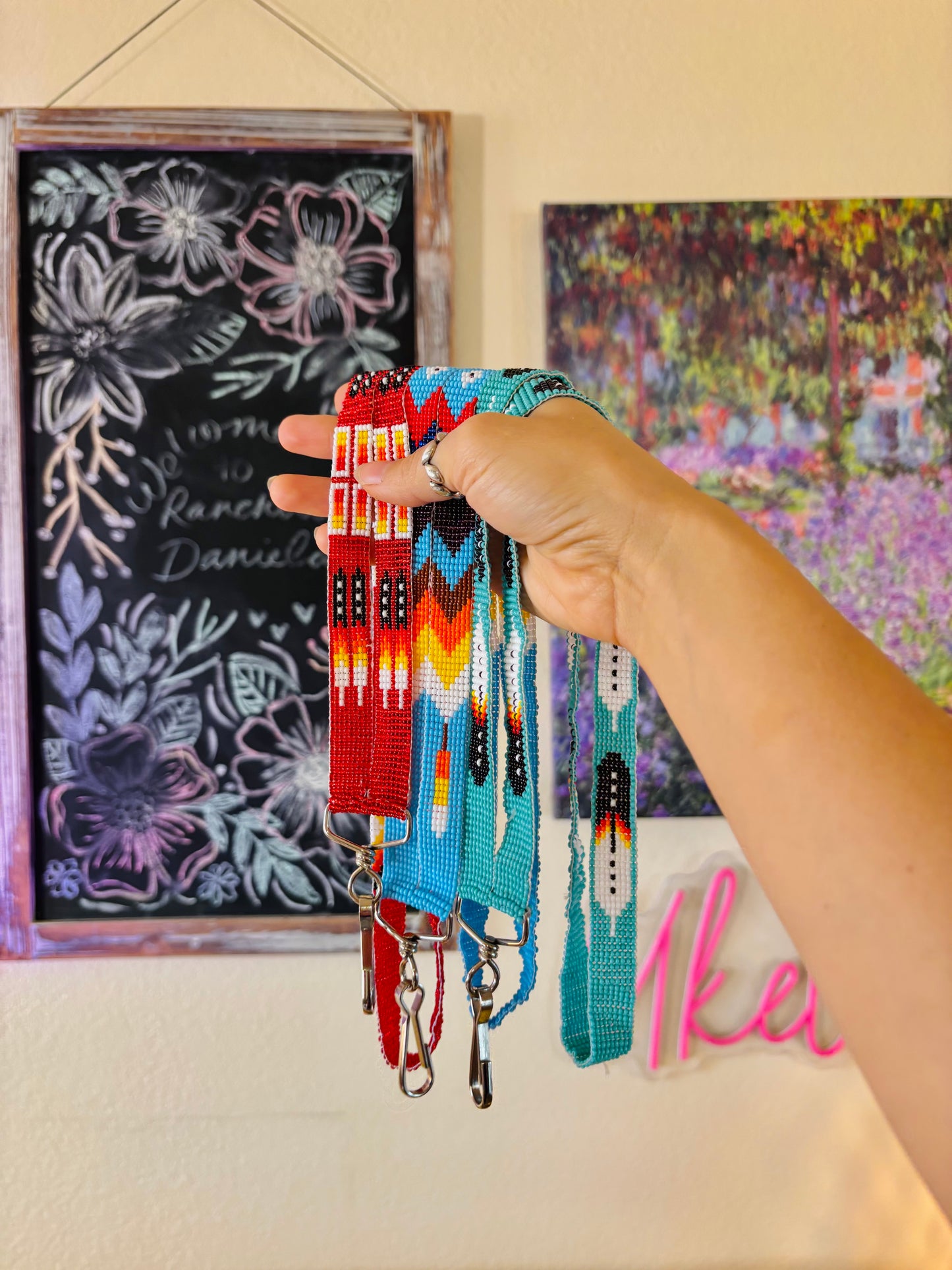 🌈 Native-Inspired Guatemalan Seed Bead Lanyard