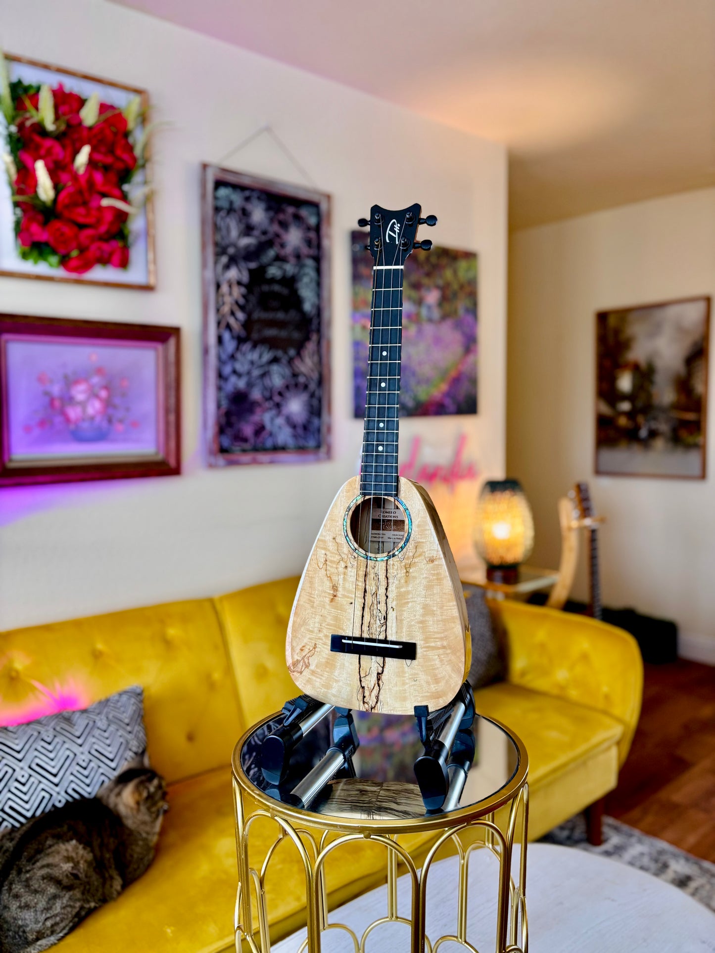 Romero Creations Daniel Ho Tiny Tenor – Solid Mango Low G Ukulele Bundle (Gig Bag + Humidifier + Free Shipping)